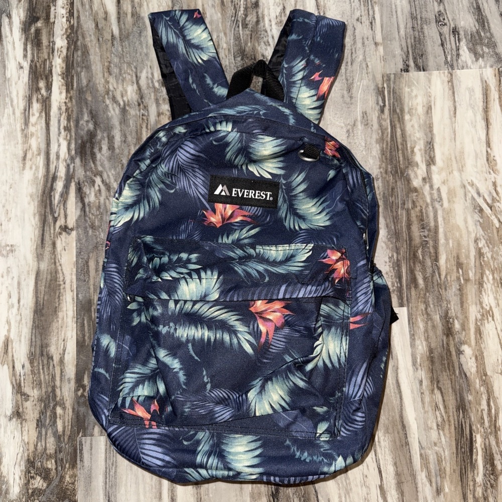 Everest Backpack Hawaiian Style Book Bag Back to School Classic Floral Tropical